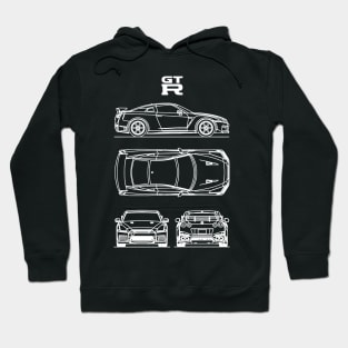 Nissan GTR R35 Blueprint Hoodie